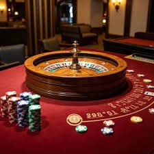Roulette wheel spinning with live betting board showing all stake positions